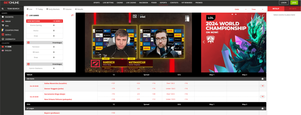 betonline esports lobby