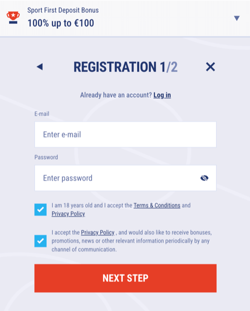 tikitaka sign-up step 1